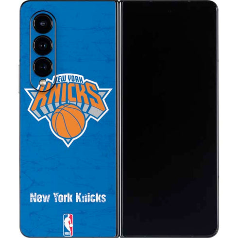 NBA New York Knicks Distressed Galaxy Z Fold4 5G Skin
